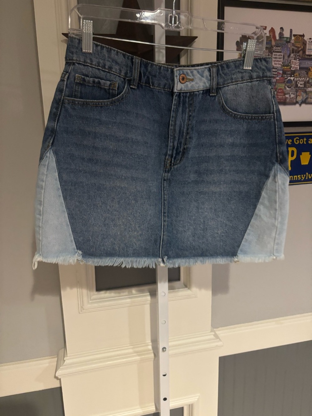 Denim Mini Skirt Size Large